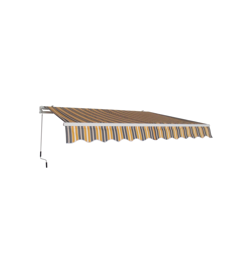 Tenda da sole euro garden in alluminio e polietilene con copertura impermeabile e avvolgimento manuale, 3x2 metri.